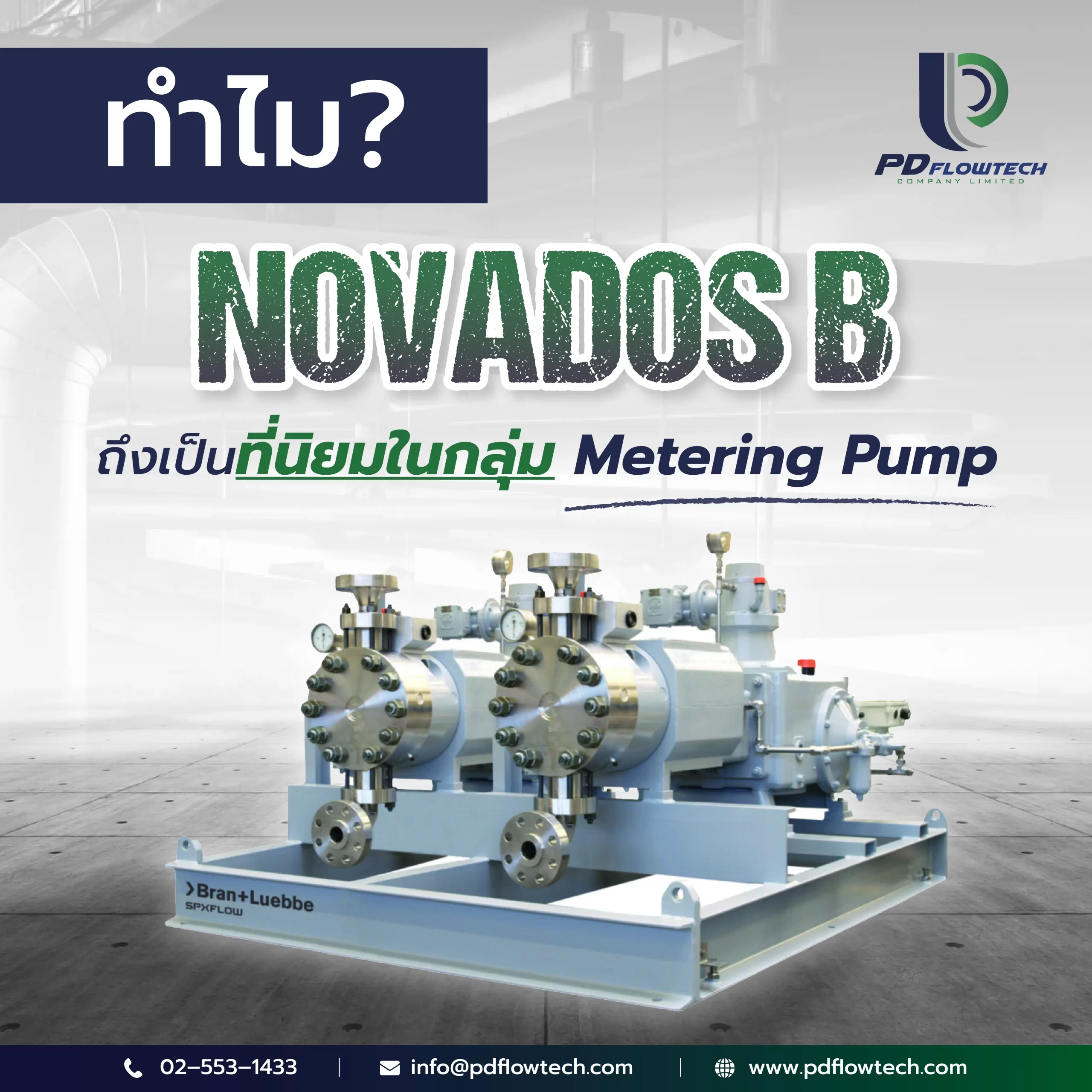 ทำไม Novados B ถึงเป็นที่นิยมในกลุ่ม Metering Pump, PD Flowtech